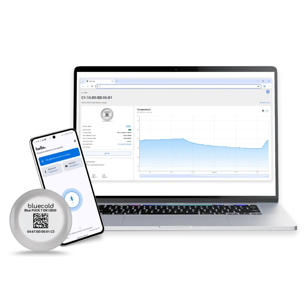 BlueCold solution de traçabilité de la chaîne du froid pour intégrateurs IoT